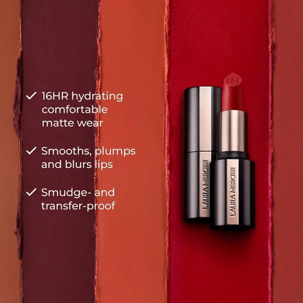 Laura Mercier Caviar Smoothing Matte Lipstick - Coral Velour - NIB - Picture 4 of 7